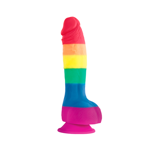 Colours - Pride Edition - Dildo met zuignap en ballen - 15,2 cm